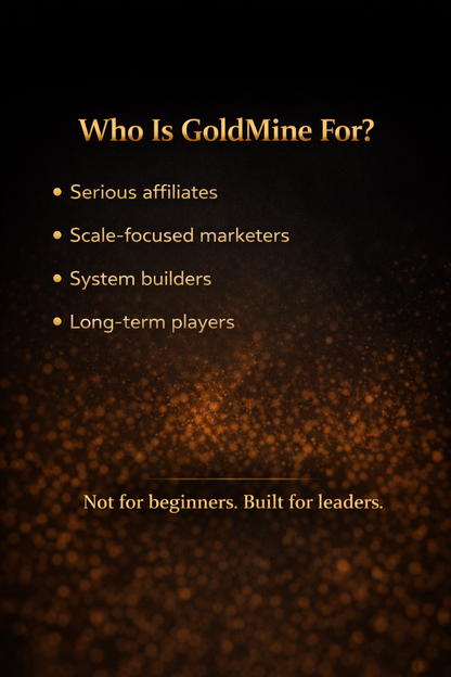GoldMine Affiliate Domination System – Complete Funnel, Psychology & Scaling Infrastructure